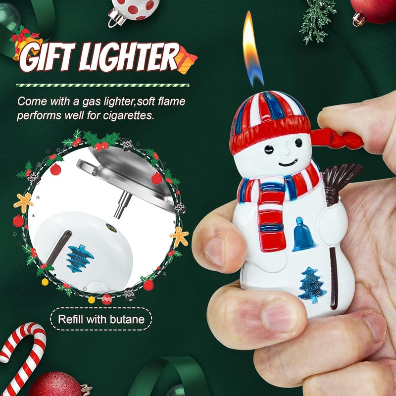 x-lighter حافظة سجائر مع ولاعة بيutane، موزع سجائر سانتا كلوز، حوامل مضحكة قابلة للظهور التلقائي لحجم 84MM، هدية عيد الميلاد للنساء، زينة حفلات - Image 2